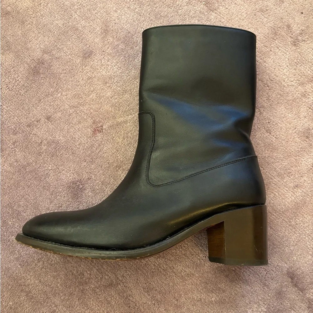 A.P.C. Black Heeled Leather Boots - Picture 5 of 14